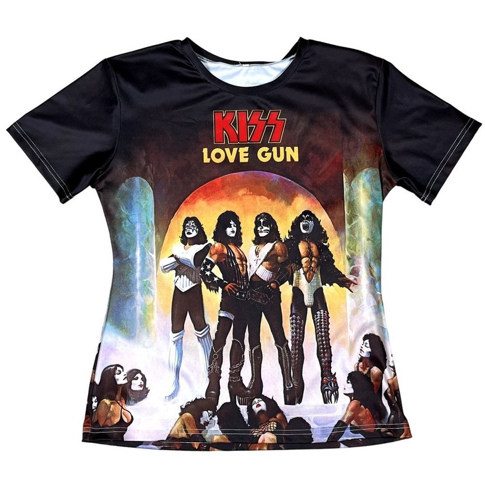 KISS the Band Love Gun T-Shirt Size Small Paul Stanley Gene Simmons